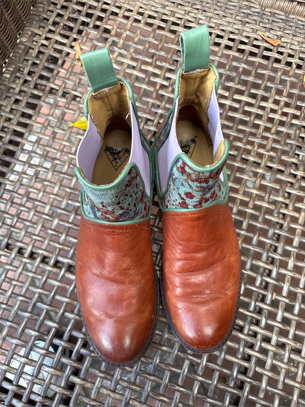 John Fluevog BIBLIO NORTON LAYERED CHELSEA BOOTS - Picture 10 of 15